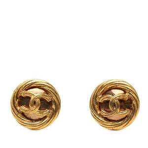 Chanel Cc Logo Clip-On Earrings Metal #246881C65B